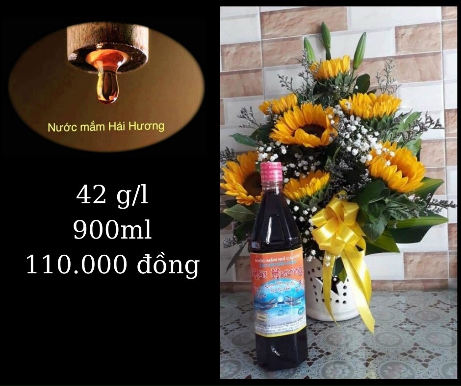 Chai nước mắm cá cơm hải hương thơm ngon 900ml