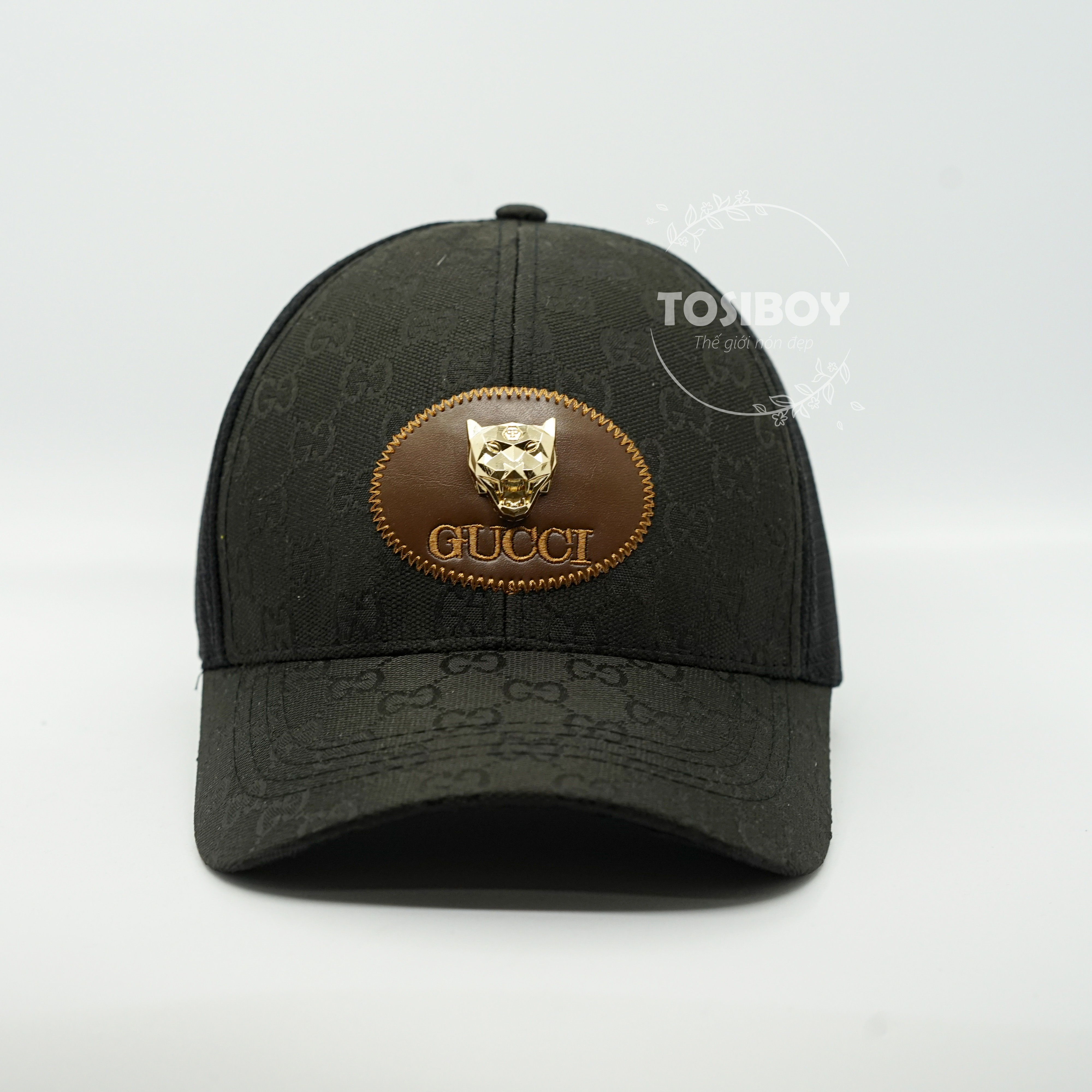 Nón kết Gucci đính logo hổ sắt