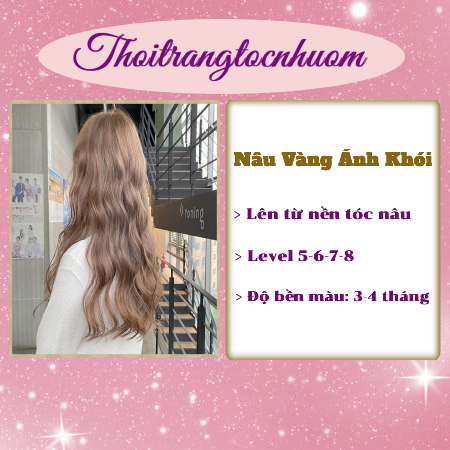 Nhuộm (Nhẹ Mùi) Nâu Vàng Ánh Khói HOT TREND - Thoitrangtocnhuom