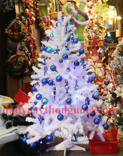 cây thông noel màu trắng 1m2