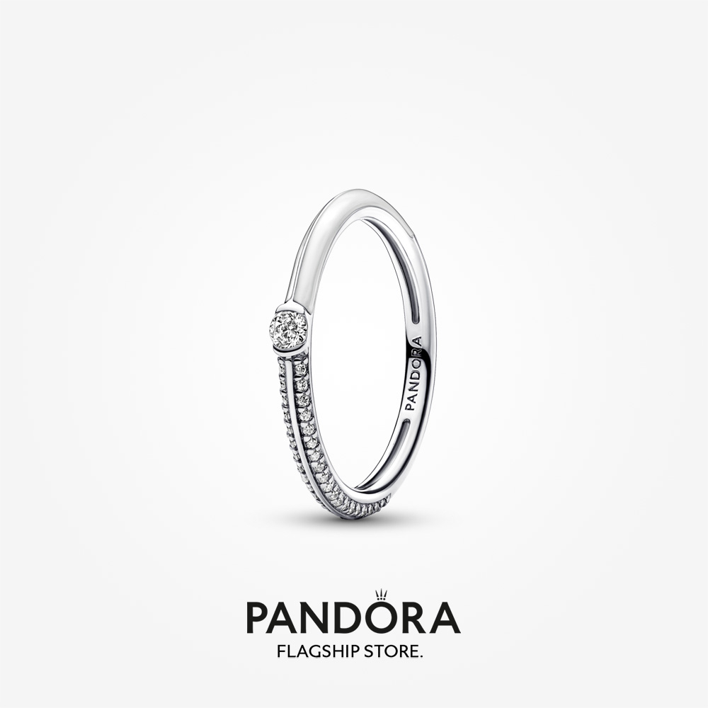 2023 New Original Pandoras ME Pavé & White Dual Ring Women Fashion Jewellery