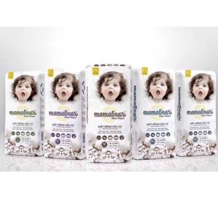 Bỉm Quần Mamabear Mama bear Cao cấp Xuất Mỹ 50 miếng đủ size cho bé yêu