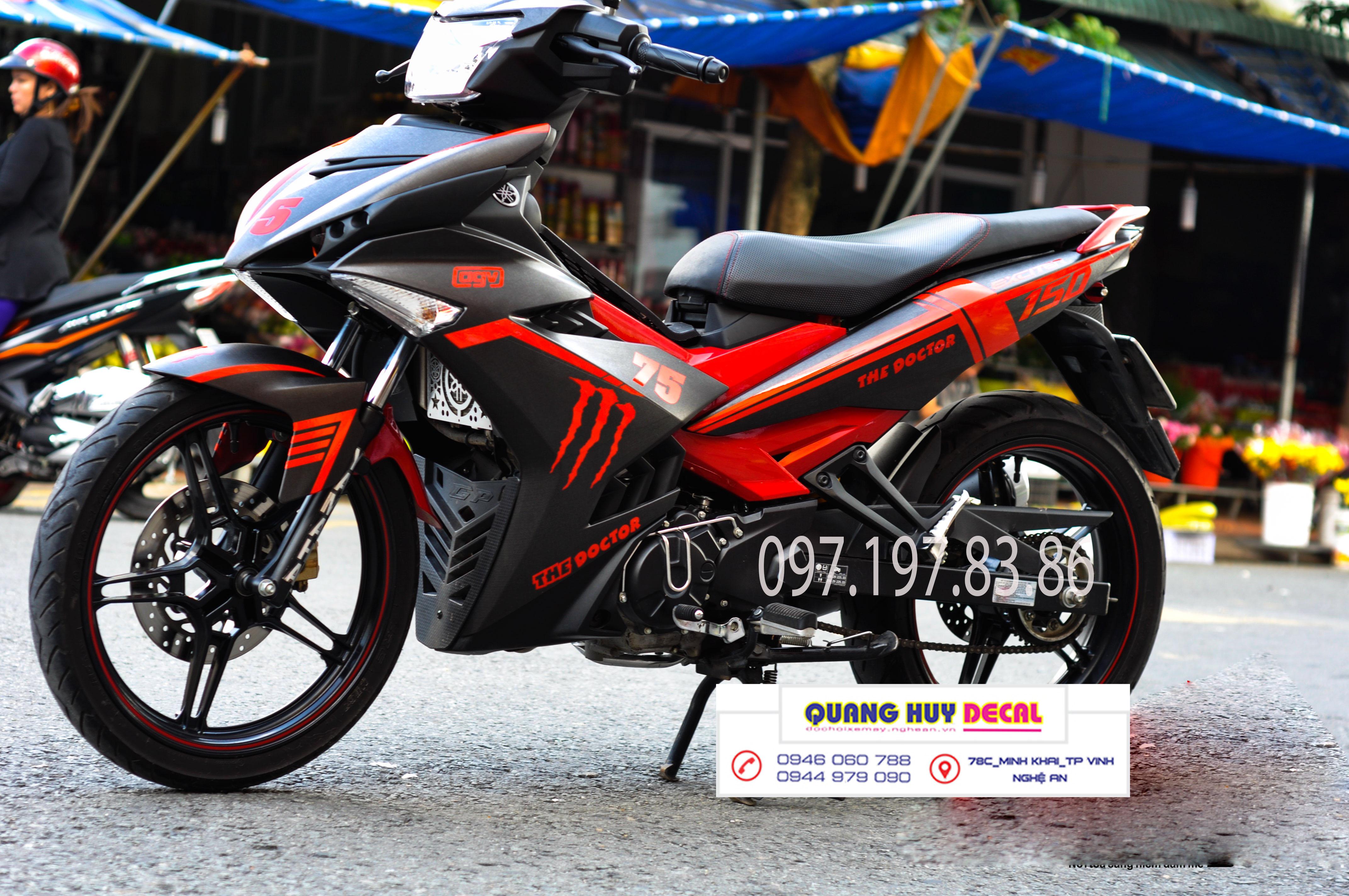 Mua Tem rời Warna MX King 150 2021 Aggressive Red đỏ đen khám phá Exciter  tem chế