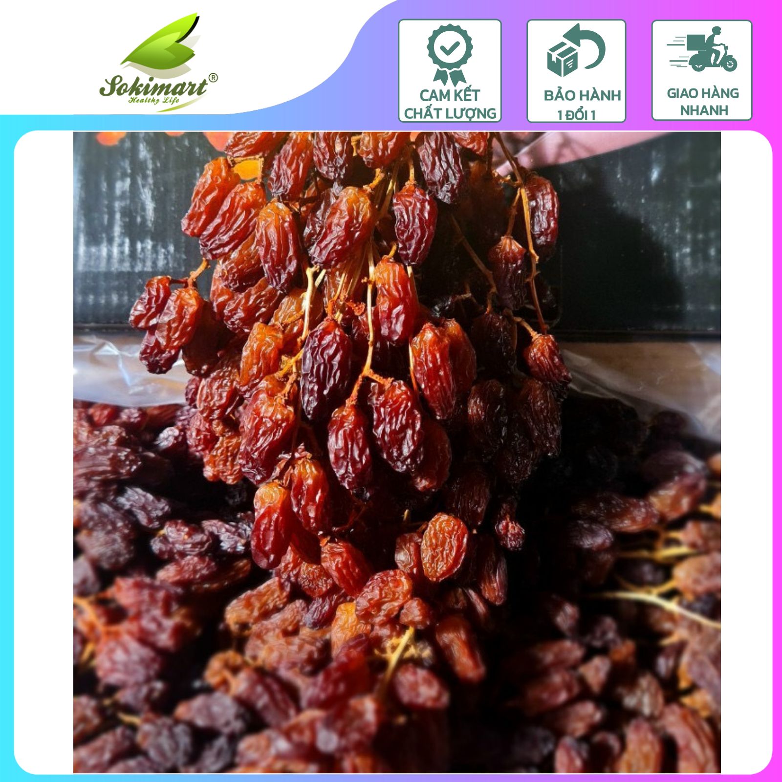Nho khô nguyên cành - 250g