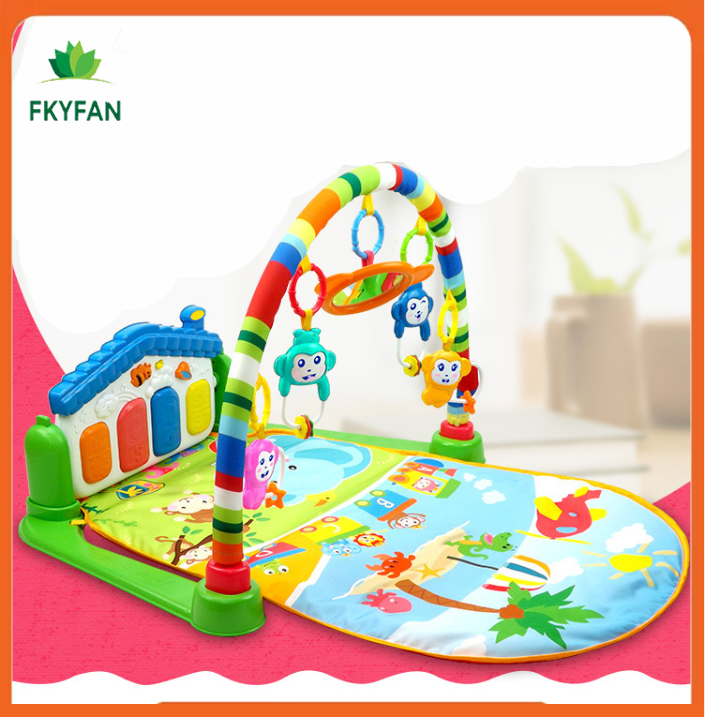 [LOẠI 1 - MÀU SẮC BẮT MẮT - ẢNH THẬT] Thảm Vườn Thú nằm vui nhộn cho bé chơi có nhạc piano thích hợp cho bé từ 0-22 tháng tuổi , hình ảnh màu sắc bắt mắt, thu hút trẻ nhỏ, đàn piano có đèn và nhạc