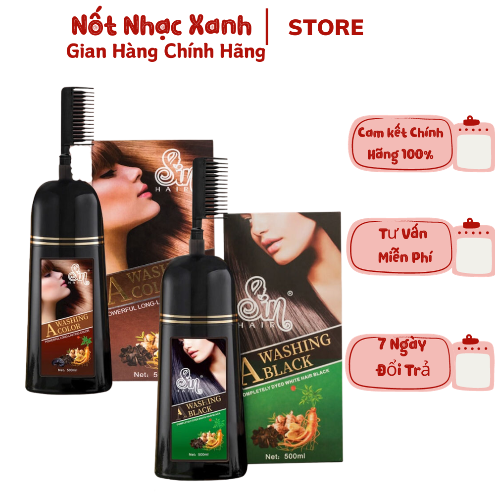 [HCM DẦU GỘI PHỦ BẠC SIN HAIR 2 MÀU (MẪU MỚI)