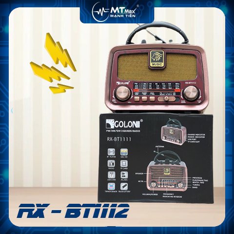 Đài radio FM RX - BT1112 có bluetooth phong cách cổ điển âm thanh to rõ hỗ trợ thẻ nhớ usb. Hỗ trợ Bluetooth nghe nhạc