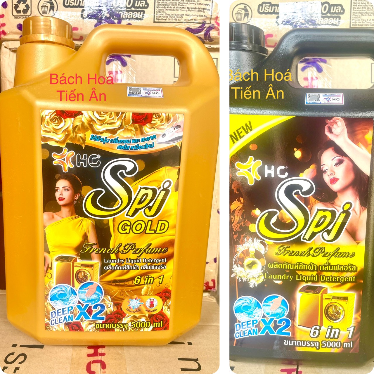 Nước giặt xả đậm đặt thái lan 6 in1 hc spi gold 5000ml