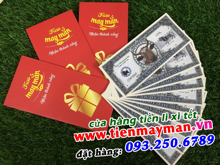 Con trâu triệu đô lưu niệm tết 2021 , tặng bao đỏ may mắn 2021