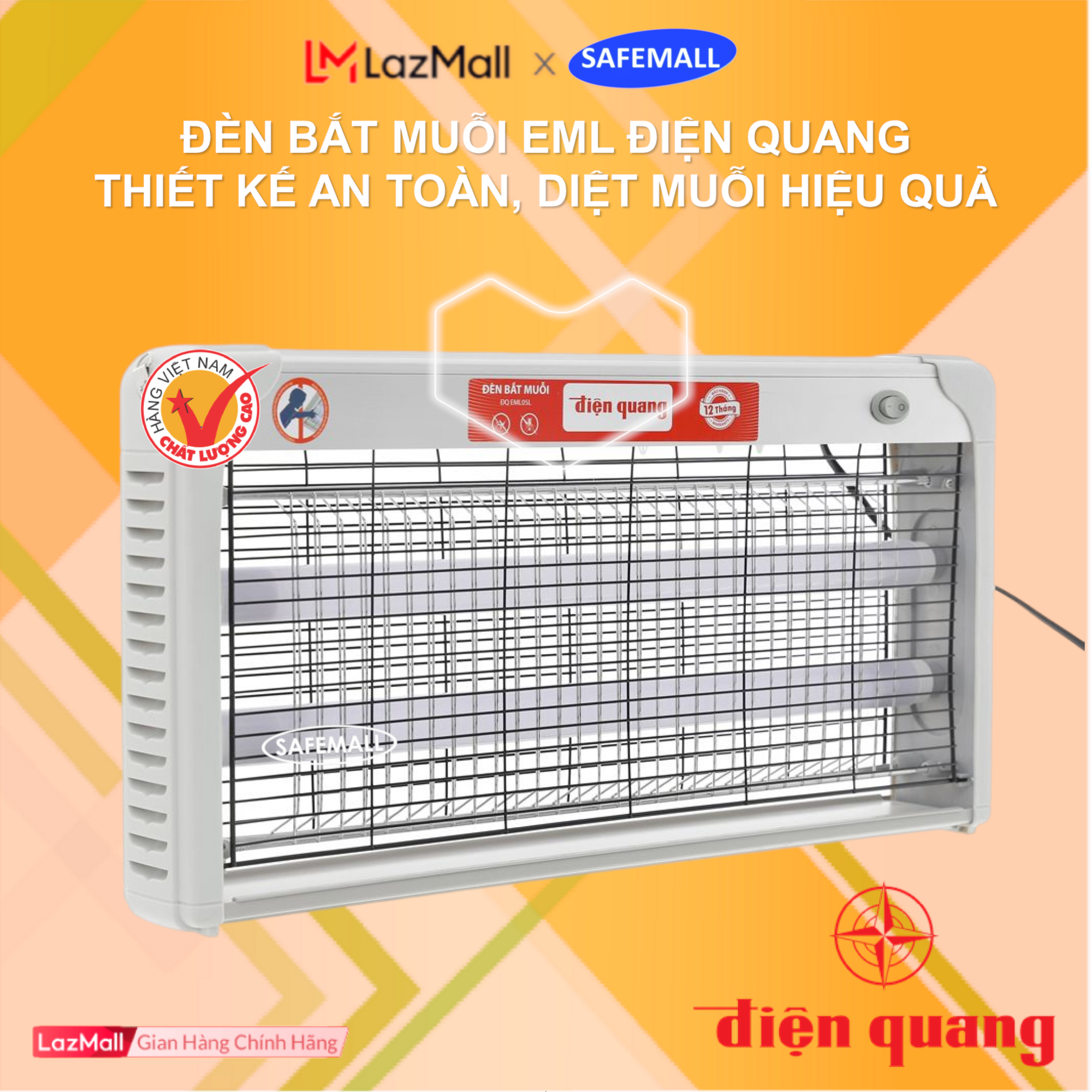 Lamp catching mosquito electrooptical đq EML04L / EML05L / EML06 genuine đủ size, safety Design with children mosquito killer no harmful health warranty 12 month-genuine goods safemall