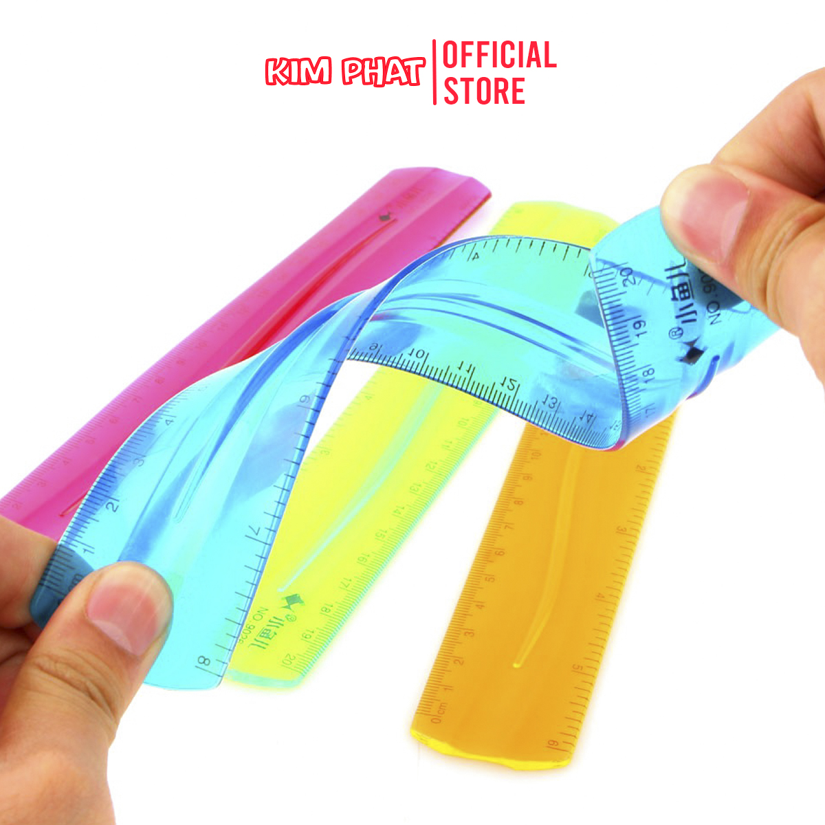 Thước kẻ 20cm deli e6208 nhựa dẻo