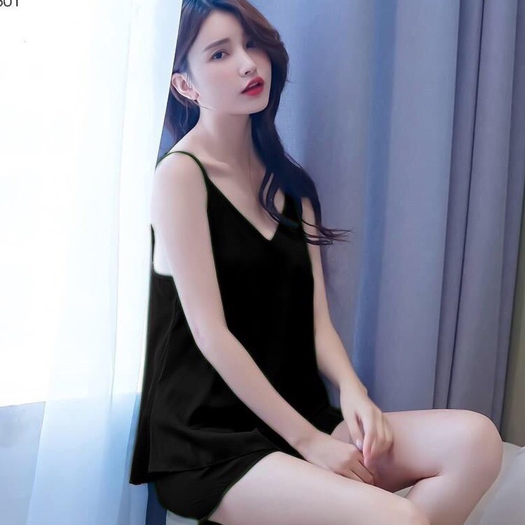 Đồ bộ ngủ THUN LẠNH CỔ TIM MỀM MÁT 50-62kg tùy chiều cao