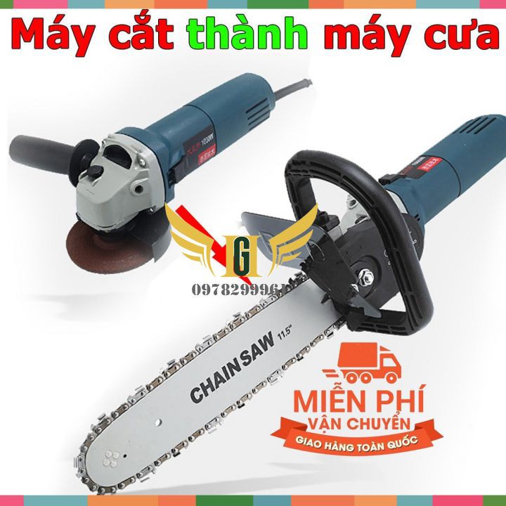 Lưỡi cưa xích gắn máy mài - bộ lưỡi cưa chuyển máy mài thành máy cưa gỗ