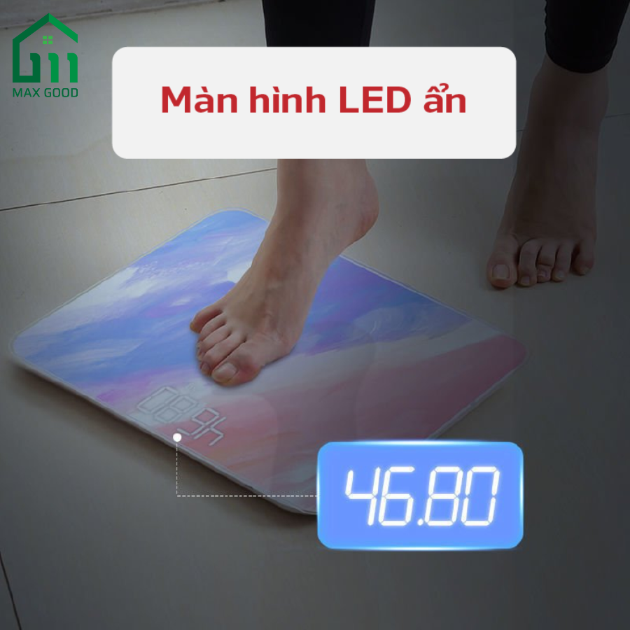 Cân điện tử mini với mặt cân in họa tiết hoạt hình sinh động