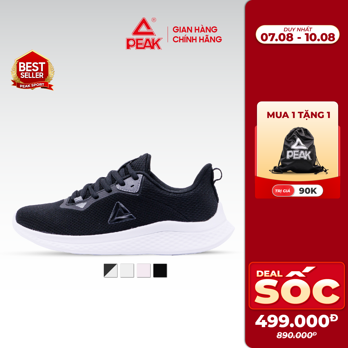 ️giày chạy bộ nữ peak running e223198h