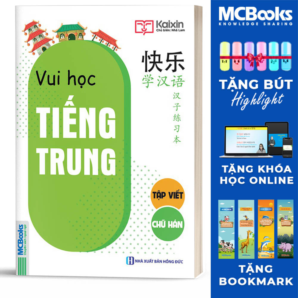 Joyful chinese - vui học tiếng trung - tập viết chữ hán - mcbooks