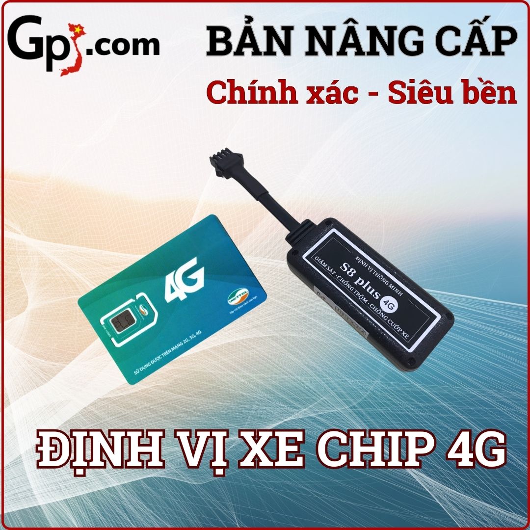 Bộ định vị S8 plus chip 4G lắp đặt trên mọi loại xe vị trí chính xác, độ bền cao, thiết kế nhỏ gọn dễ sử dụng