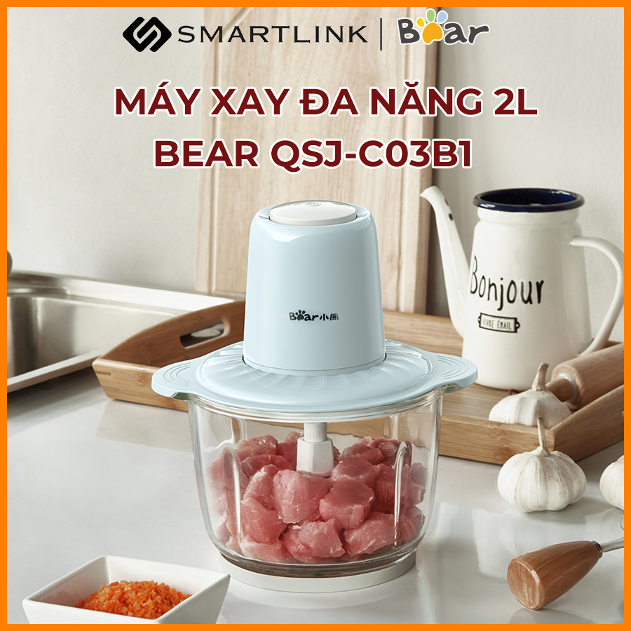Máy xay thực phẩm đa năng 2l bear qsj-c03b1 - hàng chính hãng