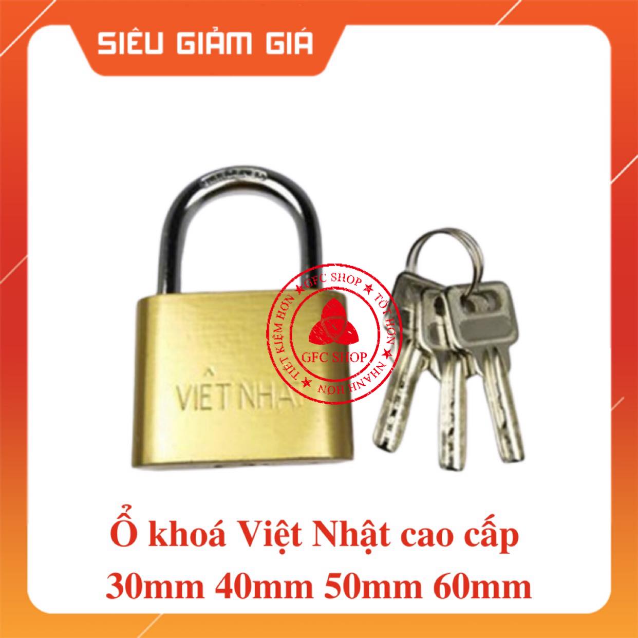 Ổ khoá việt nhật cao cấp 30mm 40mm 50mm 60mm công nghệ nhật bản