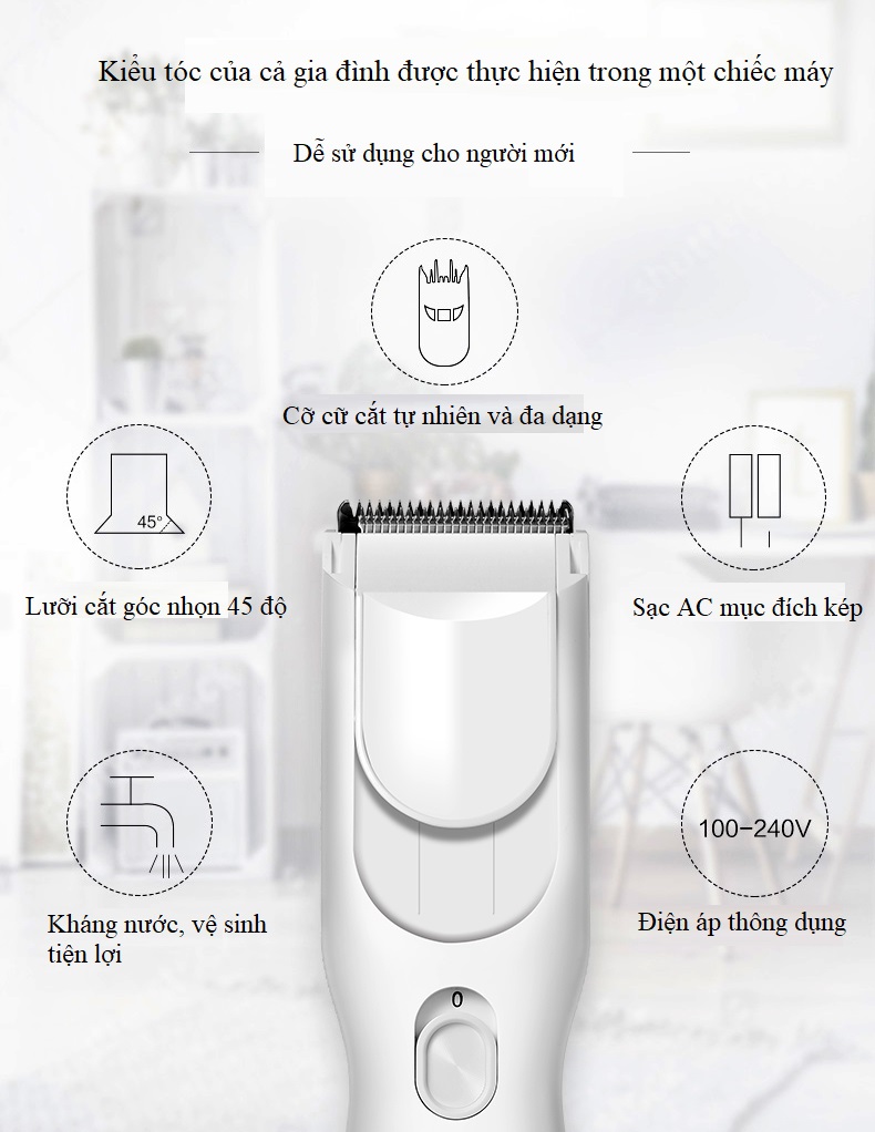 Tông đơ cắt tóc Panasonic ER-PGF40 dùng cho người lớn và trẻ em. Hàng nhập