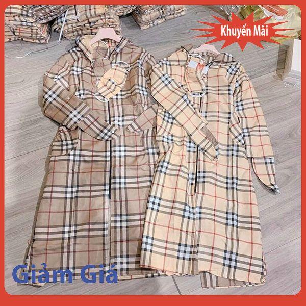 Áo chống nắng nữ kẻ sọc  caro toàn thân 2 lớp Vải Cotton Kẻ Caro Kẻ Sọc tặng Khẩu Trang Chống Gió -Chống Bụi Bẩn- Khóa Kéo Trùm Tay xỏ Ngón Có Mũ Thoáng Mát Giá Rẻ Forrm Dưới 65kg