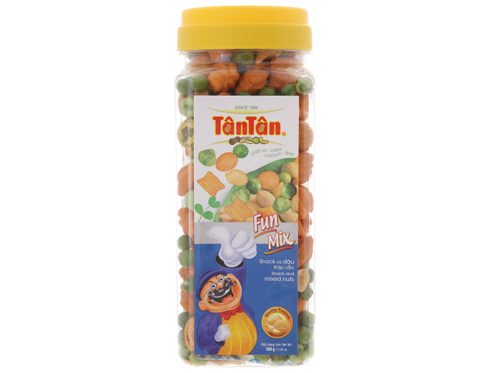 Snack và đậu thập cẩm fun mix tân tân 200g, đồ ăn vặt, bách hóa minh anh