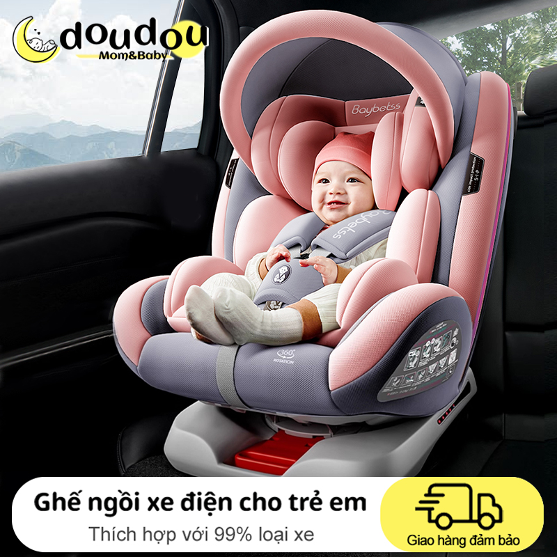 Ghế Ngồi Ô Tô Cho Bé doudou Có Khóa Chốt An Toàn, Cho Bé Từ 0-12 Tuổi