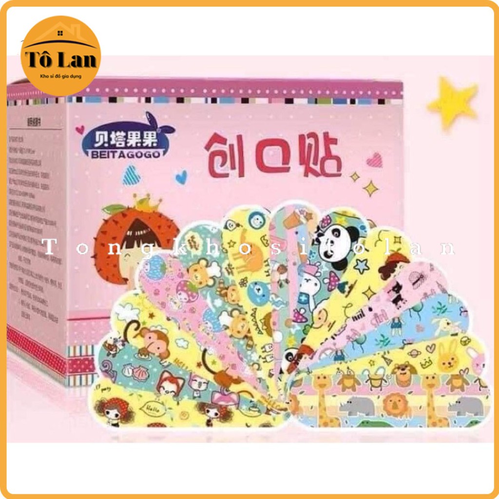 Hộp 100 băng gâu cá nhân / băng y tế ugo hoạt hình xinh xắn - hộp 100c