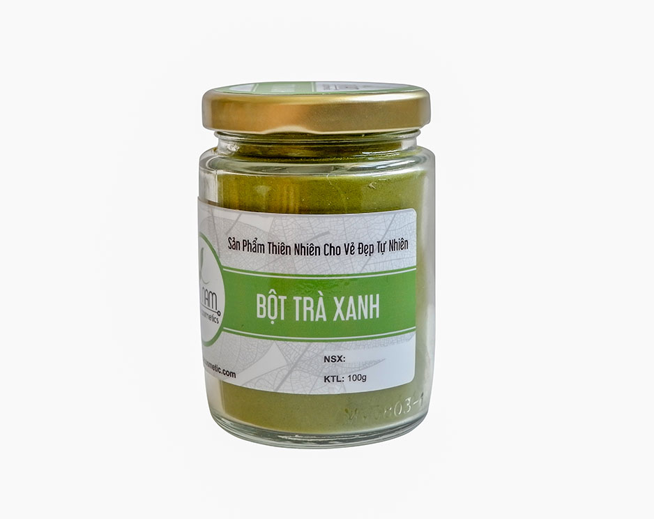 [HCM]Bột trà xanh tắm trắng nguyên chất 100gr- Bảo Nam