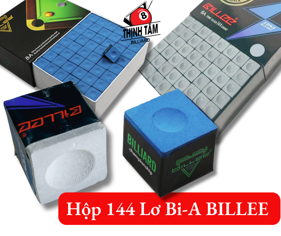 Hộp 144 viên lơ bida billee cao cấp championship 8a, lơ bi-a xám mịn - ít bụi - bám cơ