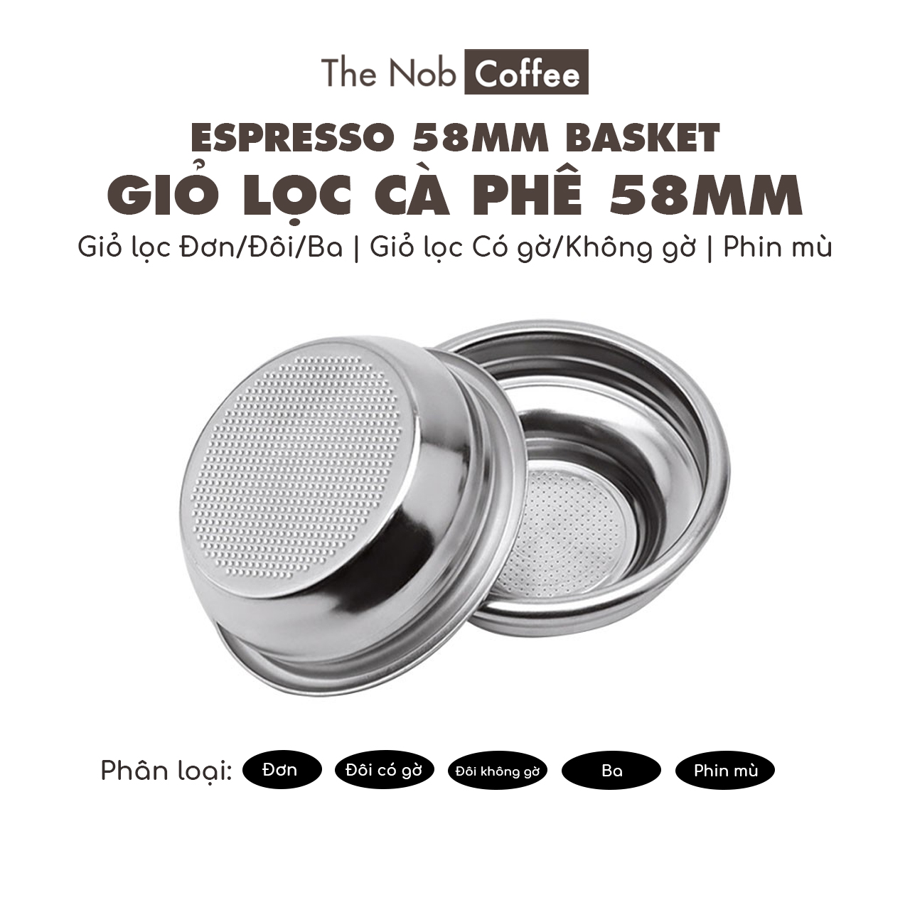 Giỏ lọc cà phê espresso 58mm