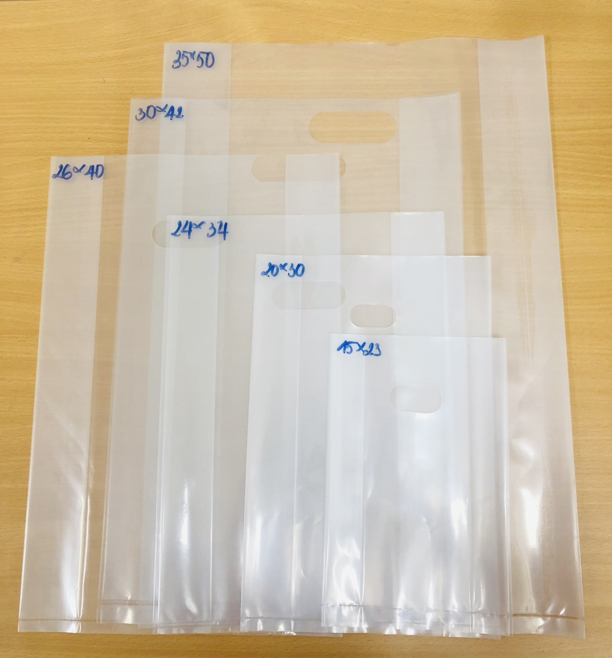 {1kg/1size} - túi nilon trong suốt dùng gói hàng xách hàng mỹ phẩm