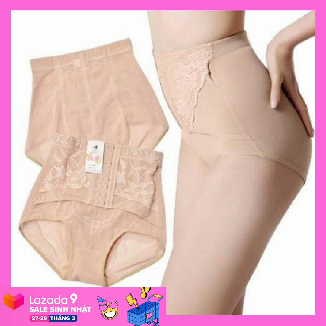 Quần lót định hình - quần gen bụng - quần lót gen nịt bụng móc cài cạp vừa 3 nấc móc cài