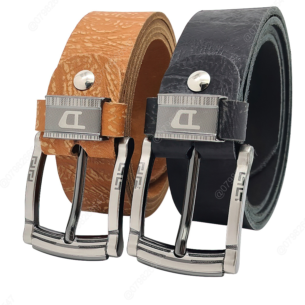 Tặng đục lỗ - Dây nịt da bò thật cho nam bản thô DHM-140 | Đầu khoá kim nguyên khối thời trang | Bảo hành 12 tháng