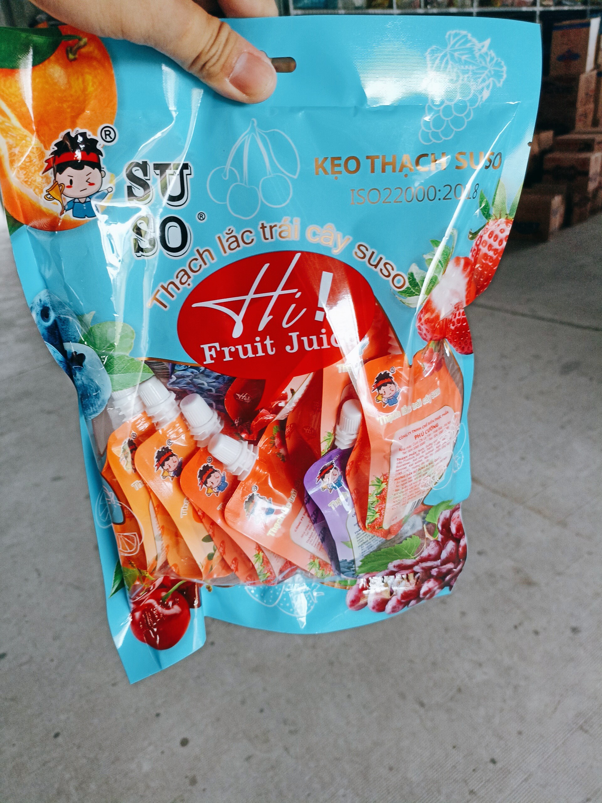 Thạch Suso lắc trái cây (10 chai)