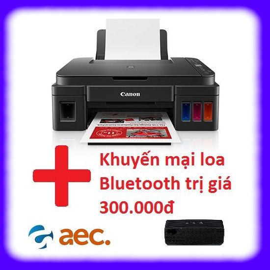[Trả góp 0%]Máy in Canon G3010 ( đi kèm 4 bình mực ngoài Hàn Quốc ) + tặng kèm loa Bluetooth trị giá 300.000đ