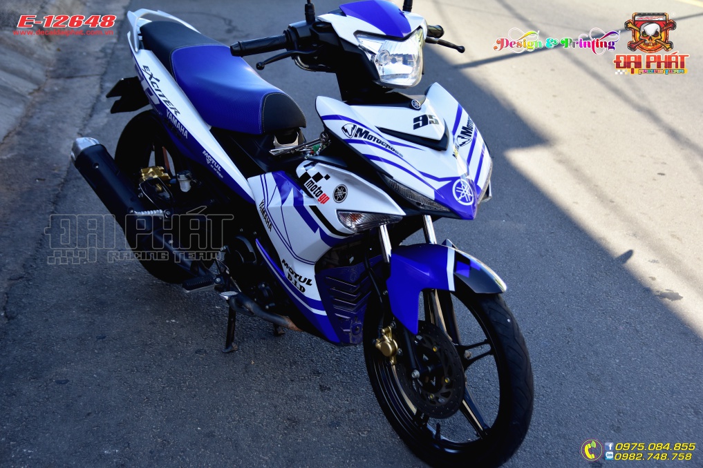 Tem Xe Exciter 150 GP Xanh Bạc