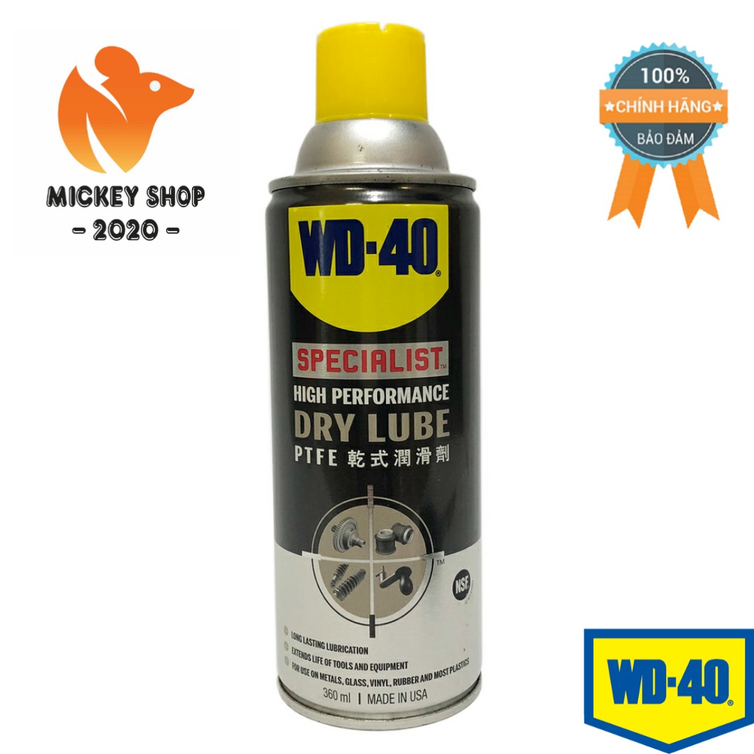 Dầu nhờn khô tác dụng cao wd-40 high performance dry lube 360ml - chính hãng