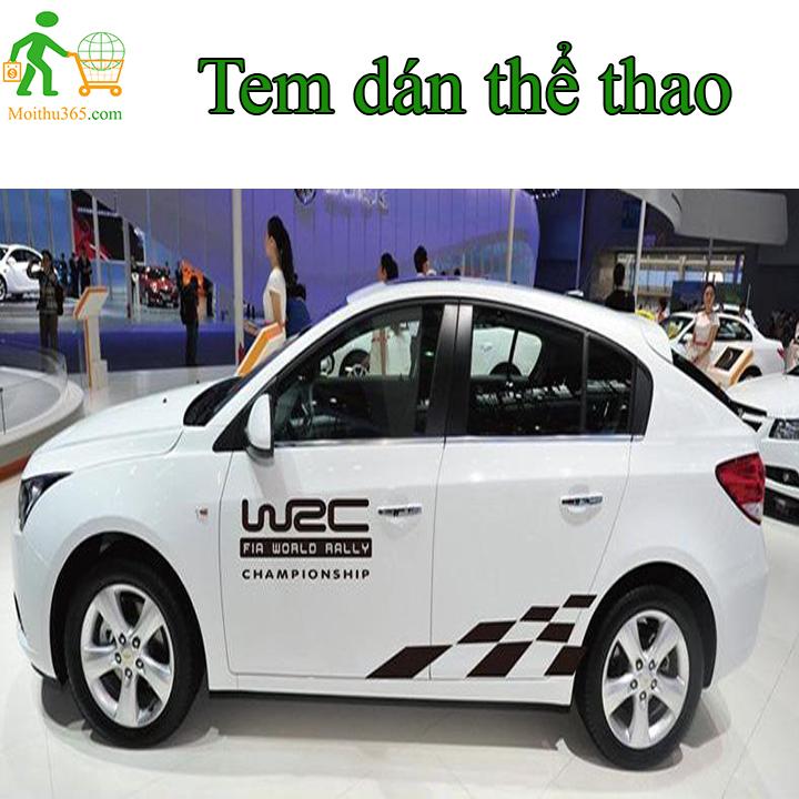 Tem dán thể thao trang trí xe hơi mã 03 wrc d149 màu đen