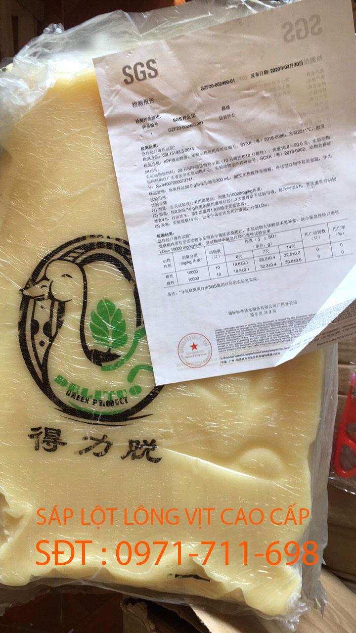 Sáp làm lông gia cầm túi 1kg