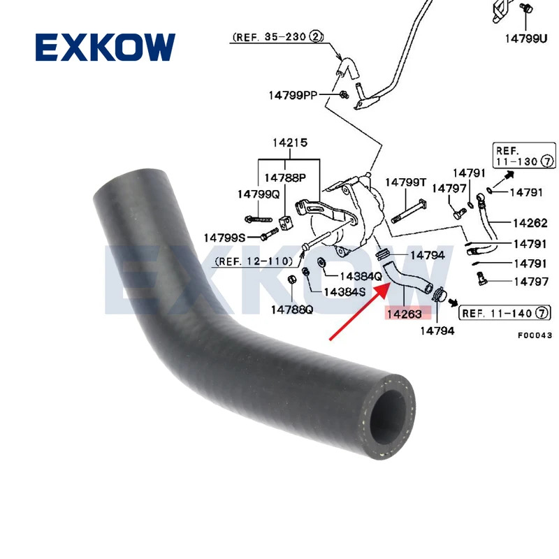 Alternator Vacuum Pump Oil Return Hose for Mitsubishi L200 Triton K64 K74 Montero Pajero Sport Nativa K94 4D56 2.5D MD320155