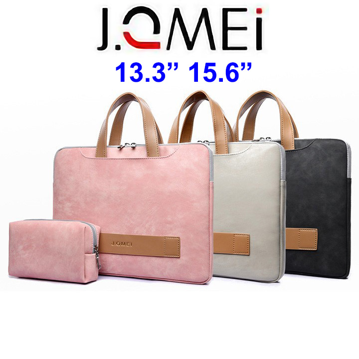 Túi xách laptop, MacBook thời trang J.QMEI chất liệu PU tặng túi phụ rời - Oz07