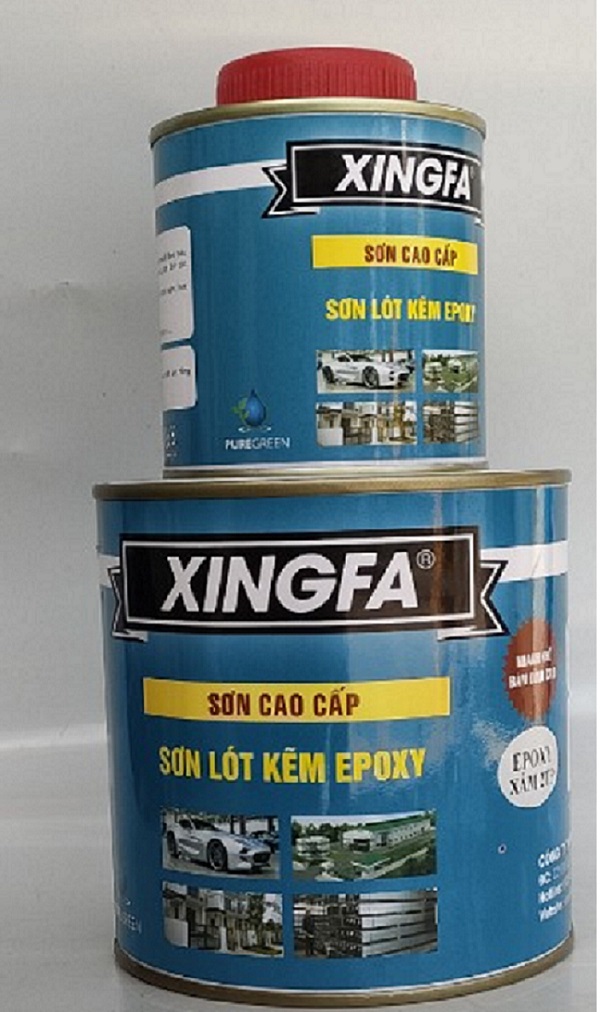Sơn xám lót 2 thành phần xingfa chống gỉ sét dùng cho sắt, sắt mạ kẽm, inox