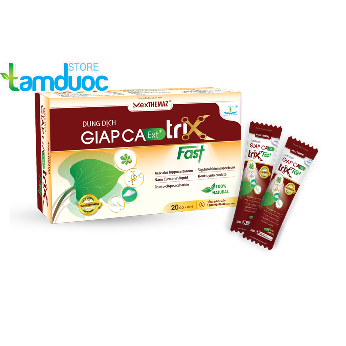 Dung dịch Giấp Cá ext Trix Fast hỗ trợ điều trị người bệnh trĩ nội, trĩ ngoại, người hay bị táo bón, suy giãn tĩnh mạch chân - Sản phẩm chính hãng