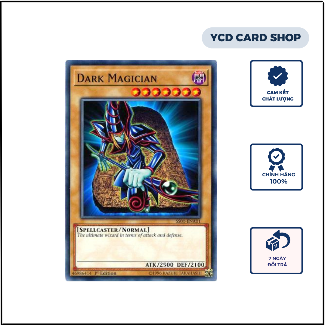 YCDcardgame Thẻ bài yugioh chính hãng Dark Magician  Bia đá ngàn năm Common