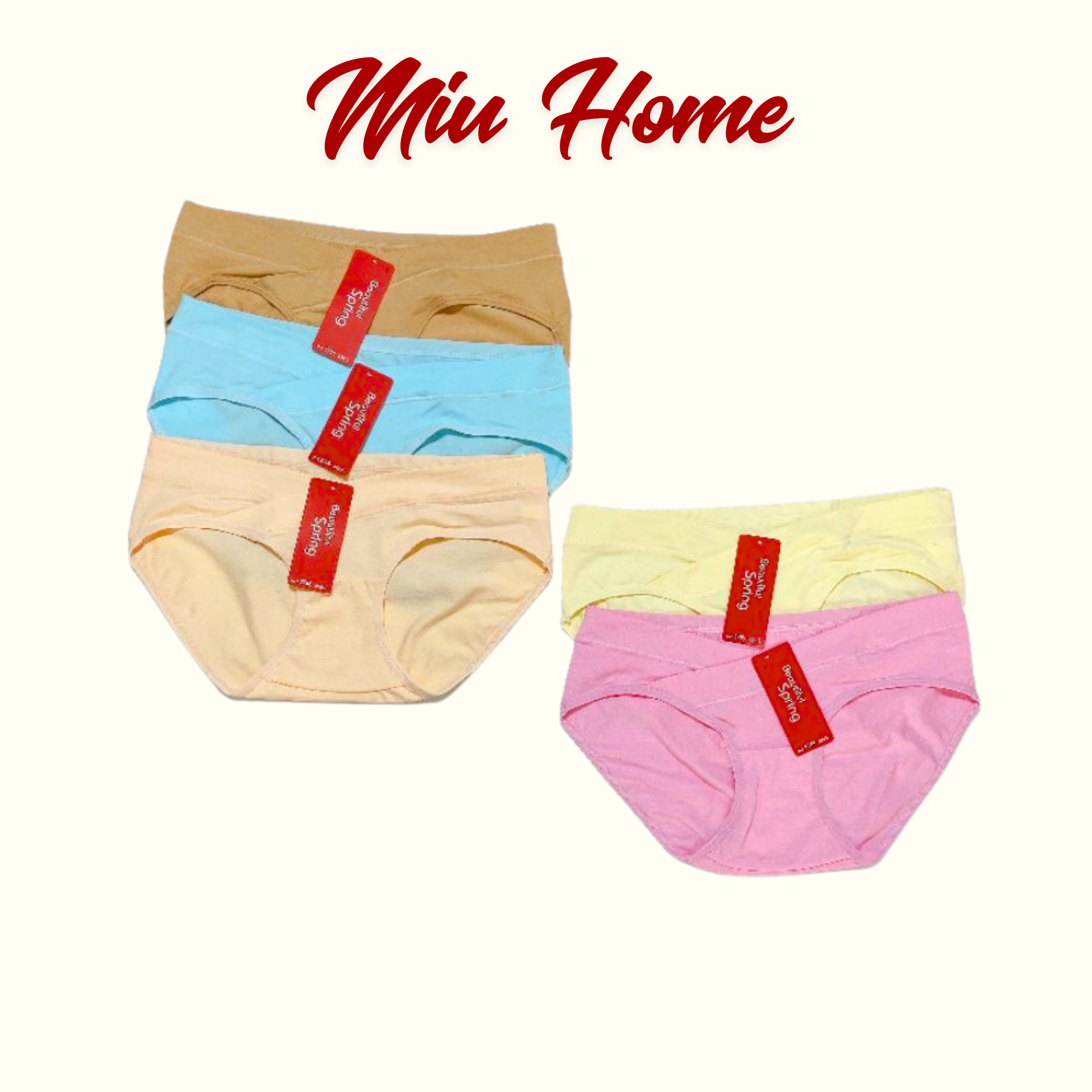 Quần lót nữ bầu bigsize MIUHOME cotton thấm hút loại túi zip đẹp