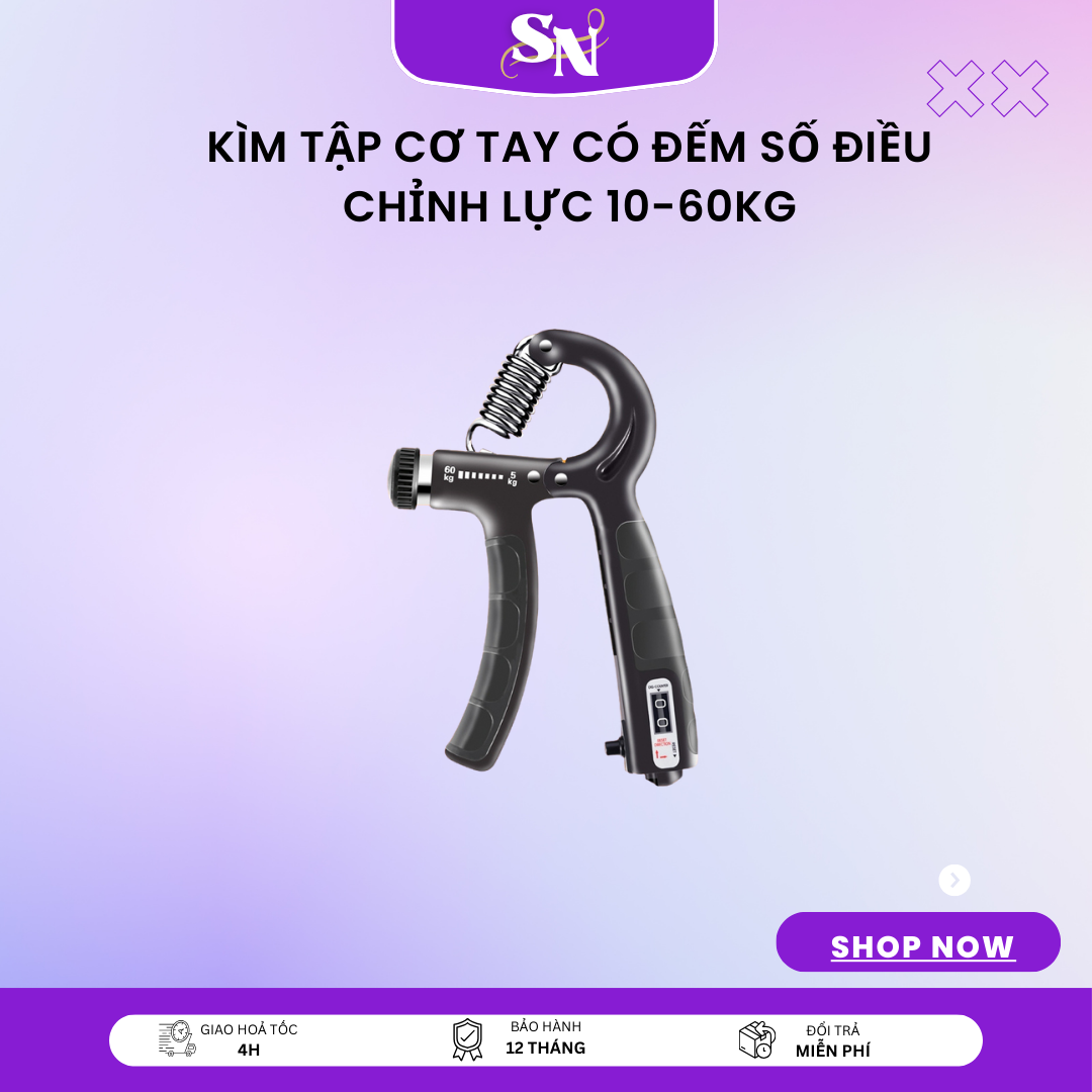 Kìm bóp tay, kìm tập tay chữ A có đếm số tự động kìm tập cơ tay điều chỉnh lực từ 10-60kg Kìm Tập Cơ Tay Có Đếm Số Điều Chỉnh Lực 10-60kg Chính Hãng SUNO. Top