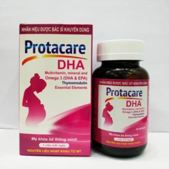 Viên bổ bà bầu Protacare DHA Bổ sung DHAEPAacid folic lọ 30 viên