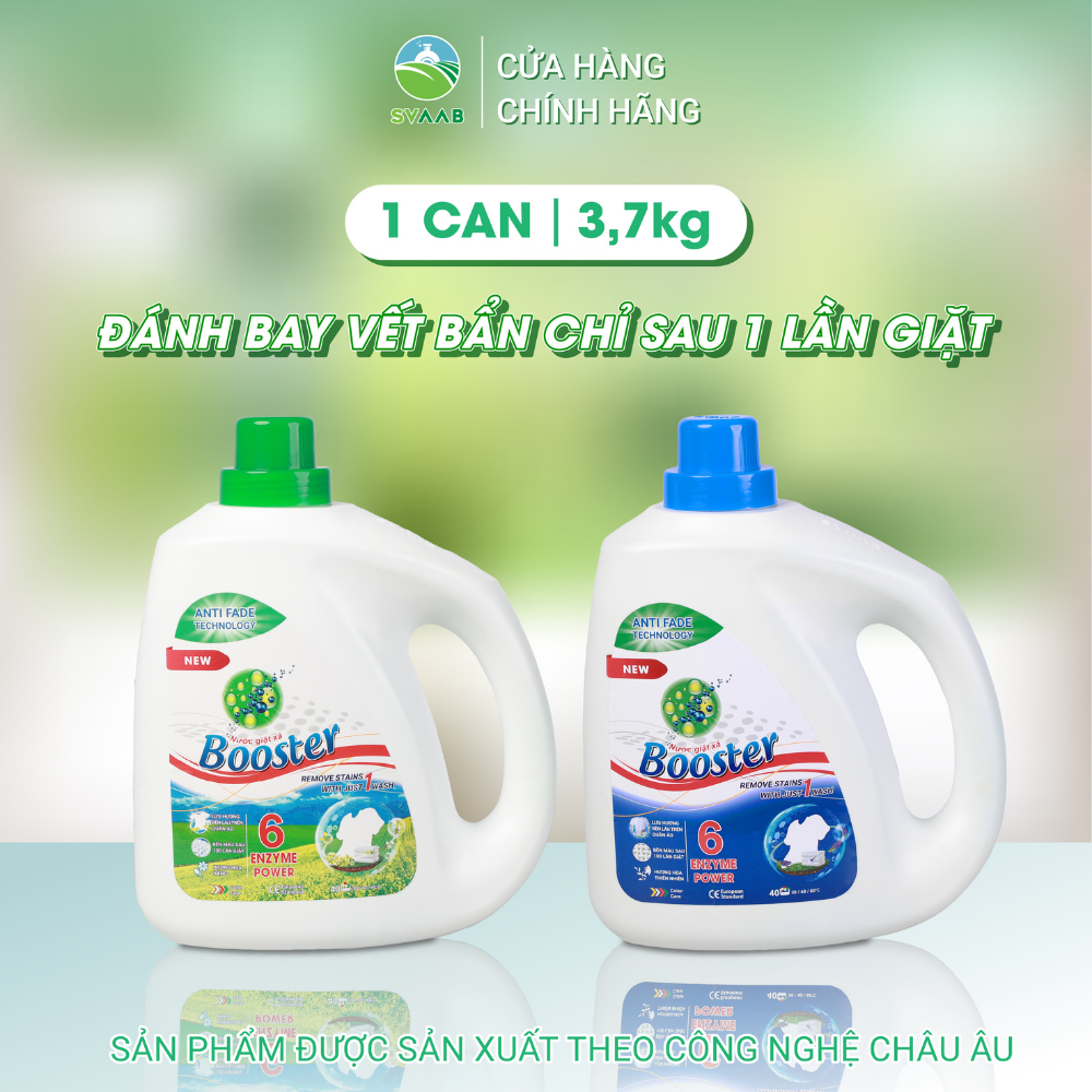 Nước giặt booster giữ màu quần áo chai lớn 3,7kg - nước giặt xả booster 2 trong 1 hương thơm bền lâu, xuất khẩu nhật bản