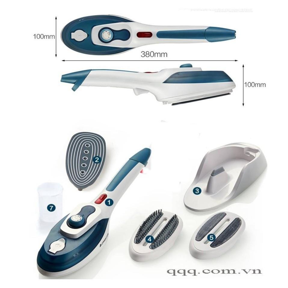 Bàn ủi hơi nước cầm tay cao cấp chigo 3 chế độ ủi công suất 800w + tặng kèm 2 đế ủi và đế để bàn ủi nhựa abs bàn là hơi nước cầm tay chigo